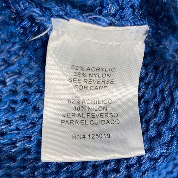 Joseph A Drop Sleeve Side Slit Knit Sweater Women's XL Blue - Picture 9 of 10